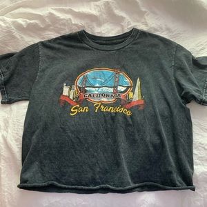 brandy melville san francisco cropped t shirt
